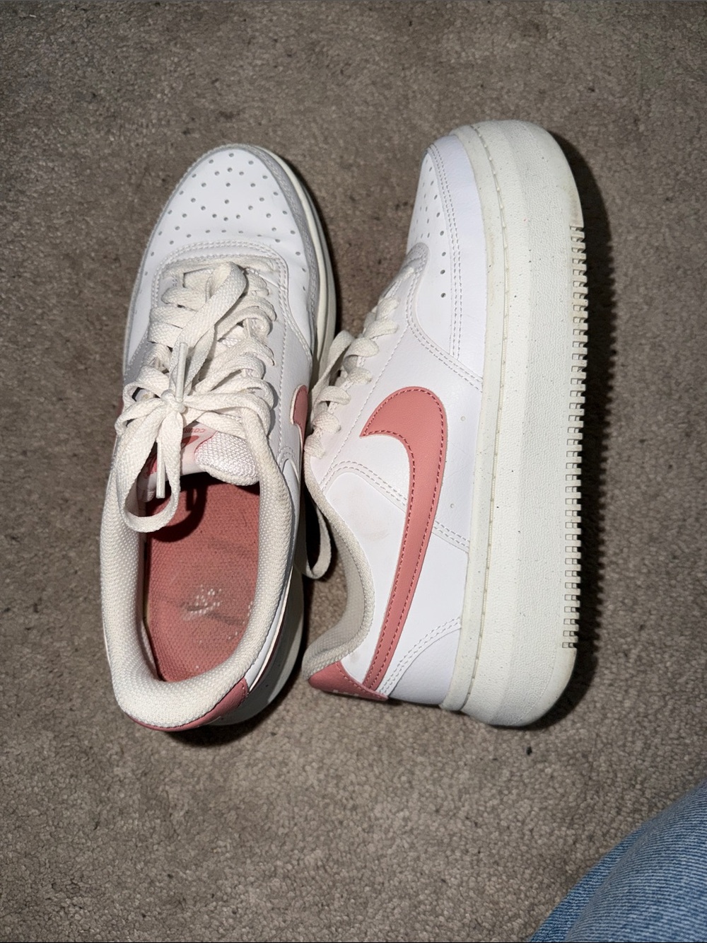 Nike Sneakers with Pink Swoosh 8.5 women’s